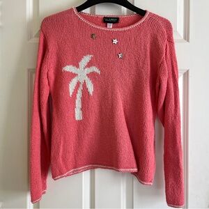 Pink Palm Tree Sweater
